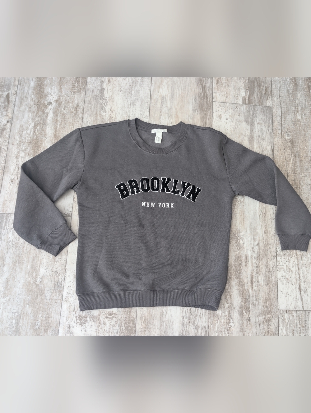 Full Tilt Gray 'Brooklyn New York' Crewneck Sweatshirt Boys XL NWOT